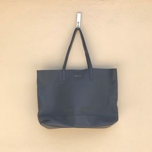 Cole Haan Grey leather snap top tote